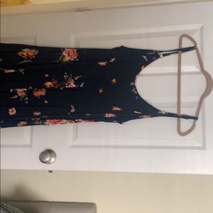 Navy Floral Plus Size Maxi